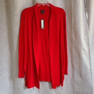Women's Worthington 2X Red Cardigan Sweater